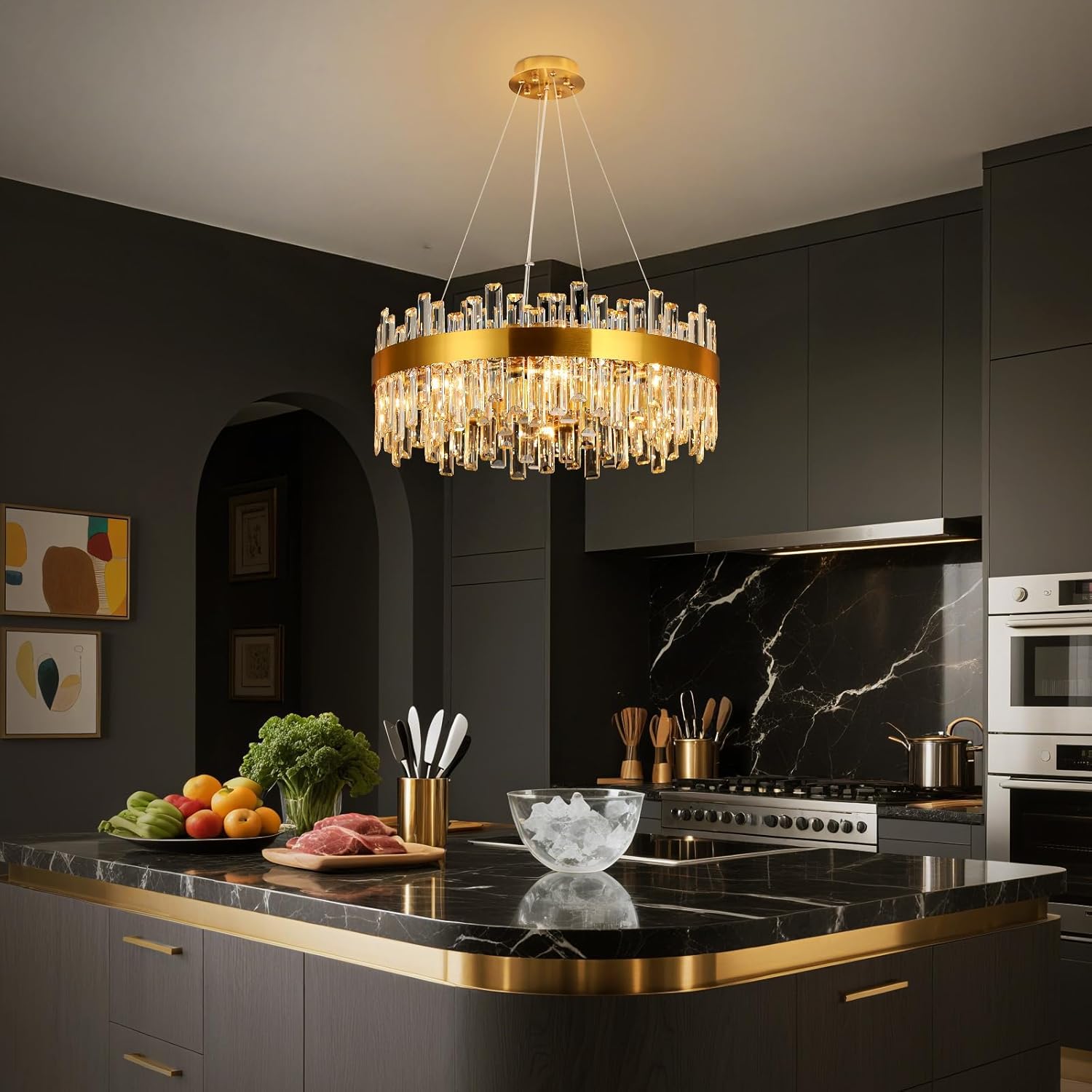 Crystal Gold Chandelier